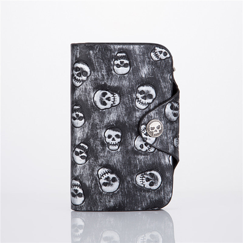 Wholesale PU Punk Rock Multi Card Slot Coin Purse Wallet Anti-Theft Chain Clutch